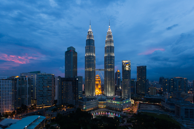 Uitzicht op Petronas Twin Towers