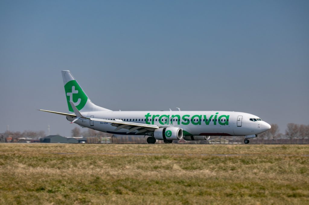 Transavia Boeing 737 op Polderbaan, Schiphol