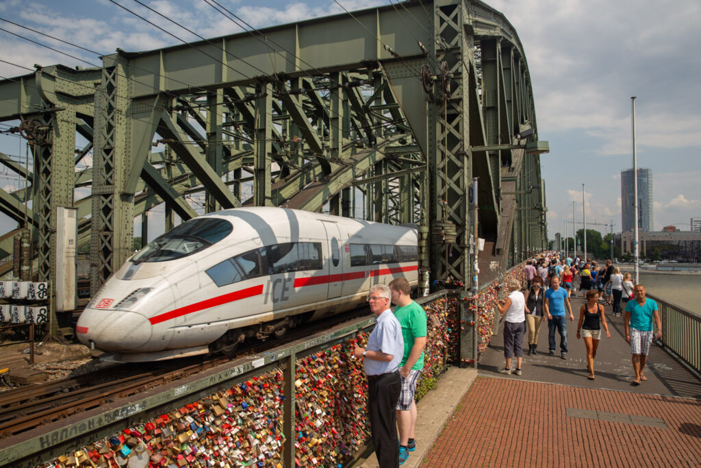 met de trein door Europa